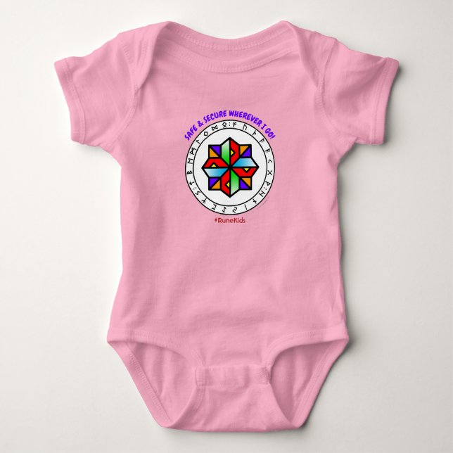 #RuneKids Body manche longue bébé sûr et sécurisé (Devant)