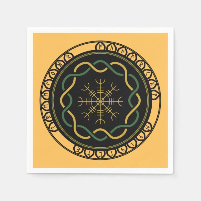 Runes Celtiques 3 serviettes en papier (50 Pk) (Devant)