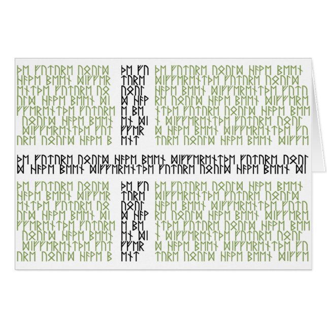 Runes du drapeau W de Vinland - carte (Devant horizontal)