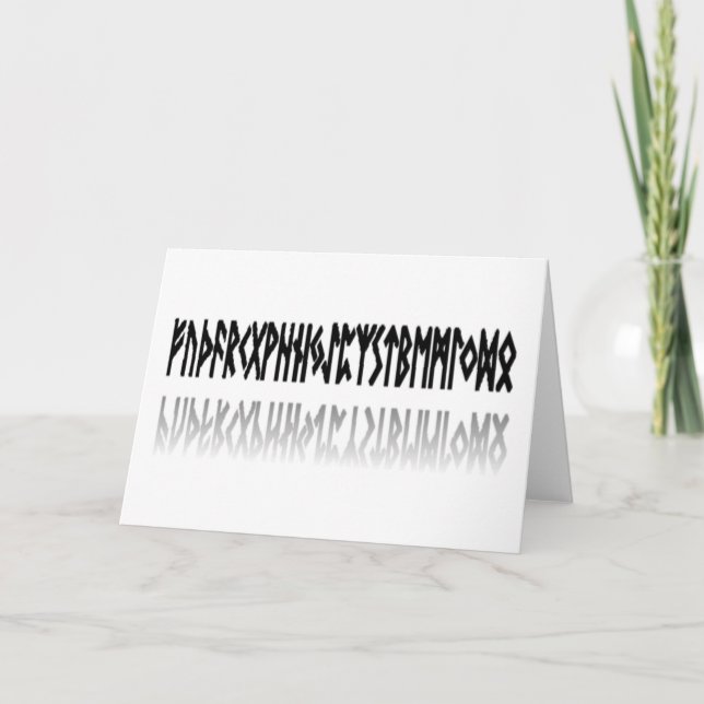 Runes reflétées - Carte de voeux (Devant)