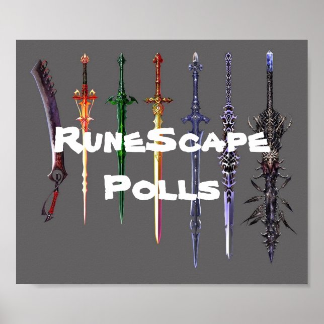 RuneScape Sondage poster épée (Devant)