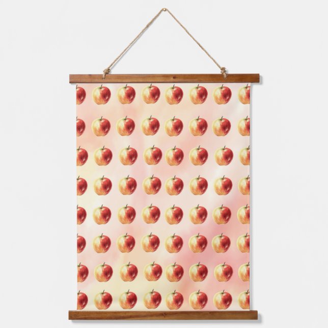 Russe aquarelle Apple Motif Tapisserie murale avec (Recto)