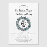 Russe Country Wreath Plaid Christmas Party Magnet