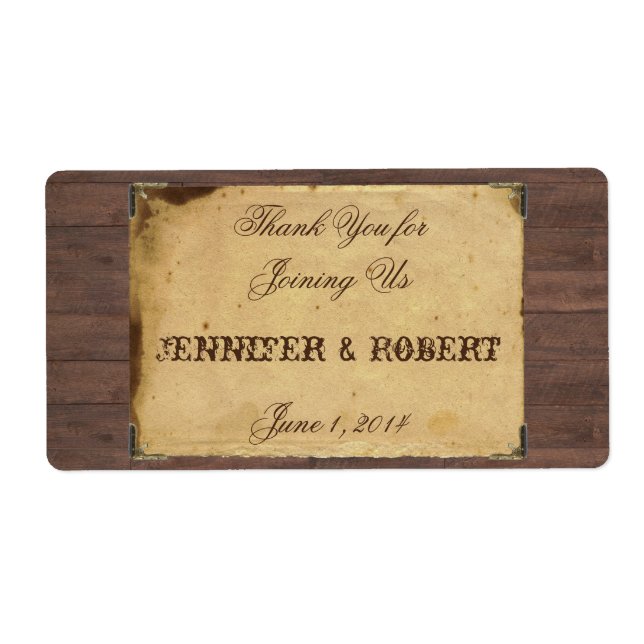 Russe Cowboy Casquette Mariage Étiquette bouteille (Devant)