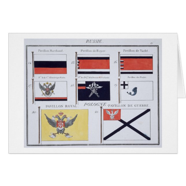 Russe diminue, d'un livre français des drapeaux, (Devant horizontal)