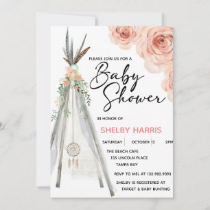 Russe Floral Boho Dreamcatcher Teepee Aquarelle