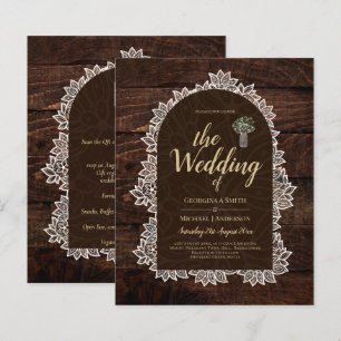 Russe Gypsophila Lace FAIRE-PART DE MARIAGE PHOTO