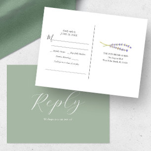 Russe Lavender Chanson Demande Carte Postale RSVP