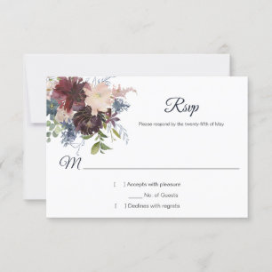 Russe Marine Bourgogne or Aquarelle Florale RSVP
