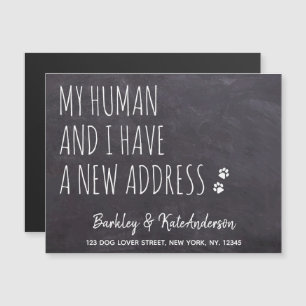 Russe Nouvelle adresse Chien Moving Faire-part