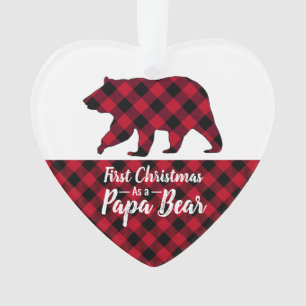 Russe Papa Ours Rouge Buffalo Plaid Photo