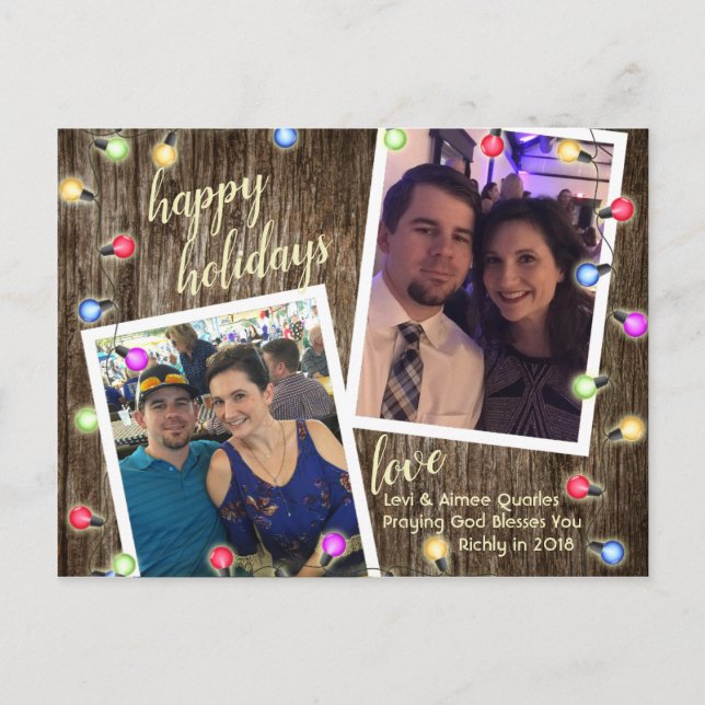 Russe Pays feux de Noël Photo Carte postale (Devant)