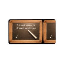 Russe Vintage école ardoise Étiquette livre