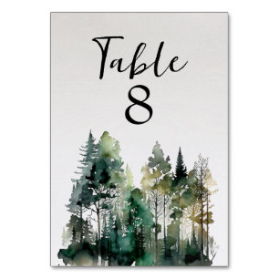Russe Watercolor Numéro de la table