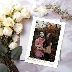 Russe XOXO Hugs & Kisses Valentine Carte photo