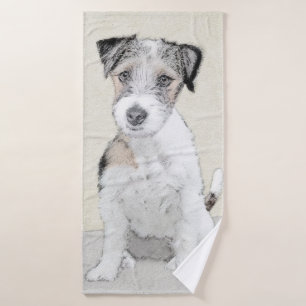 Russell Terrier Peinture rugueuse - Art Chien orig