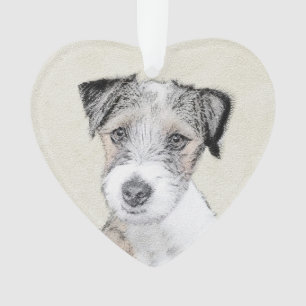Russell Terrier Peinture rugueuse - Art Chien orig
