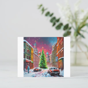 Russie, Moscou, Carte postale de Noël d'hiver 010