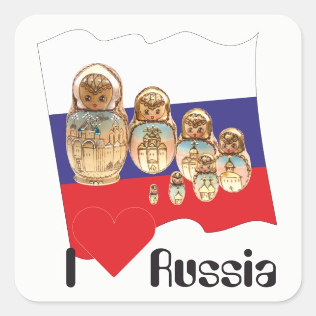 Russie - Russia Babouchka Matrjoschka Autocollants (Devant)