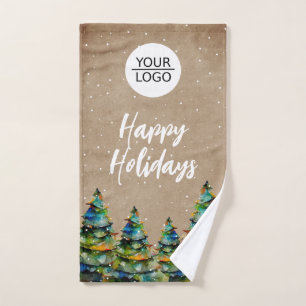 Rustic Ajoutez votre logo Happy Holidays Company