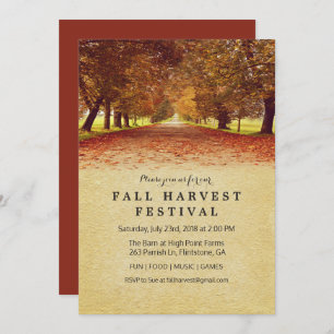 Rustic Automne Automne Harvest Festival Invitation