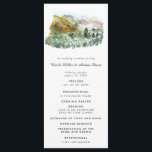 Rustic Automne Forest Mariage programme de cérémon<br><div class="desc">Cette palette d'automne moelleuse aux jaunes à feuillage persistant, dorés, rouges et bleus poussiéreux est certainement automnale et rustique. Les tons terreux classiques sont parfaits lorsque les arbres changent de couleur, les jours sont chauds, et les nuits cool... donc, convient pour les fêtes d'automne! Les tonalités boisées sont époustouflantes pour...</div>