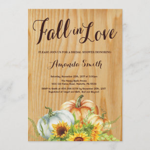 Rustic Automne nuptiale invitation douche
