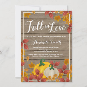 Rustic Automne nuptiale invitation douche