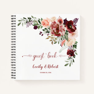 Rustic Autumn Boho Mariage livre d'hôte