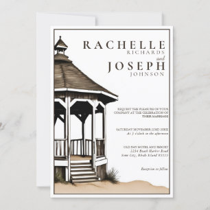 Rustic Beach Gazebo Faire-part de mariage
