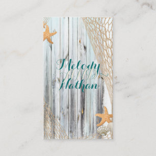 Rustic Beach Starfish Mariage Carte de site Web Ma