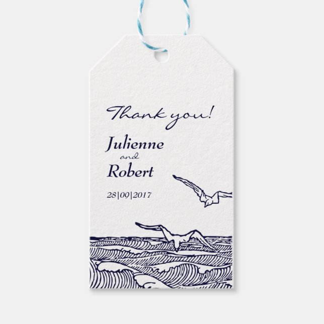 Rustic Beach Wedding Merci Favoriser les étiquette (Devant)