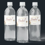 Rustic Bee Thème Étiquette de bouteille d'eau de l<br><div class="desc">Hydratez vos invités avec style avec nos "Rustic Bee Water Bottle Étiquettes". Ces étiquettes,  décorés d’abeilles et de motifs rustiques,  transforment des bouteilles d’eau ordinaires en décor charmant,  s’intégrant parfaitement dans le thème naturel de votre douche nuptiale.</div>