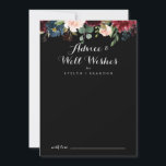 Rustic Black Mariage well Wings carte conseil<br><div class="desc">Cette carte de conseil rustique noire de mariage est parfaite pour un mariage classique. Le design est composé de fleurs bordeaux, rouges, navy, bleues et rousses rayonnantes et gracieuses peintes à la main dans un arrière - plan noir, inspirant beauté naturelle. Ces cartes sont parfaites pour un mariage, une douche...</div>