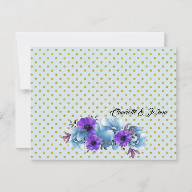 Rustic Blue Cottage Rose Mariage Suite Répétition (Devant)