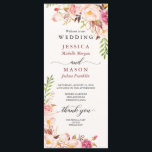 Rustic Blush Bourgogne Programme de mariage<br><div class="desc">Tout le monde aimera lire les détails de votre mariage avec ce magnifique programme de mariage de script de calligraphie. Visitez notre site web pour plus de design et d'inspiration : www.creativeuniondesign.com</div>