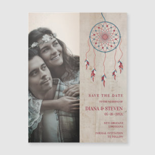 Rustic Boho Dreamcatcher Photo Enregistrer la date