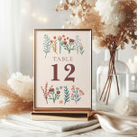 Rustic Boho Fleur sauvage numéros de table des Mar<br><div class="desc">Ce design élégant et fantaisiste de numéro de table mariage présente des illustrations fleurs sauvages fantaisistes, avec un motif boho floral sur le dos qui évoque un charme naturel et extérieur. La palette neutre de ce design en fait un choix idéal pour les mariages d'été, les mariages boho, les mariages...</div>