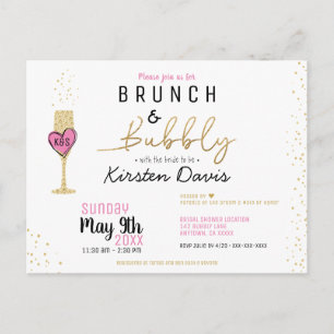 Rustic Brunch et Bubbly Invitation de douche nupti