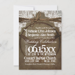 Rustic Bull Horns Occidental Mariages Invitations