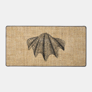 Rustic Burlap Photo Seashing Design