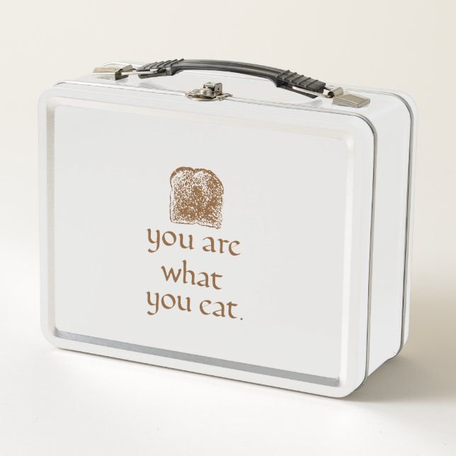 Rustic Calligraphy Bread Metal Lunchbox (Devant)