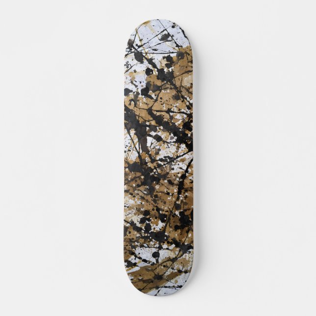 Rustic Camo Forest Pattern Skateboard (Devant)