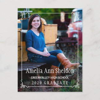 Rustic Charm Graduation Open House Invitation