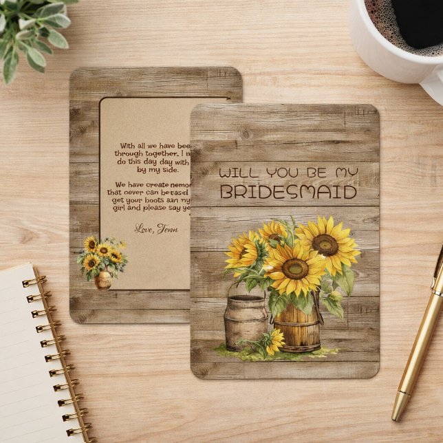 Rustic Charm Sunflowers Bridesmaid Proposal (Créateur téléchargé)