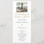 Rustic Coastal Lighthouse Programme de plage de bo<br><div class="desc">Programme de mariage personnalisé. Les éléments correspondants sont disponibles,  consultez la collection entière. Customisez ceci pour votre Mariage ou événement spécial.</div>