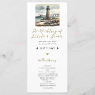 Rustic Coastal Lighthouse Programme de plage de bo