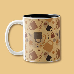Rustic Coffee Love - Mug and Heart Motif