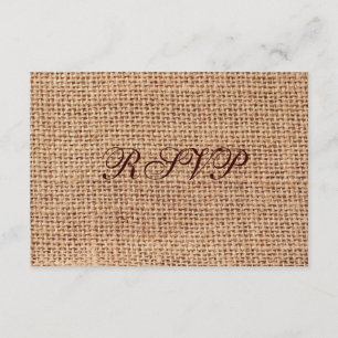 Rustic Country Burlap Wedding Cartes RSVP