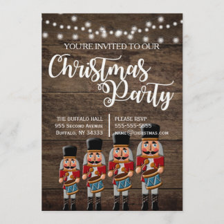 Rustic Country Christmas Nutcracker Invitation